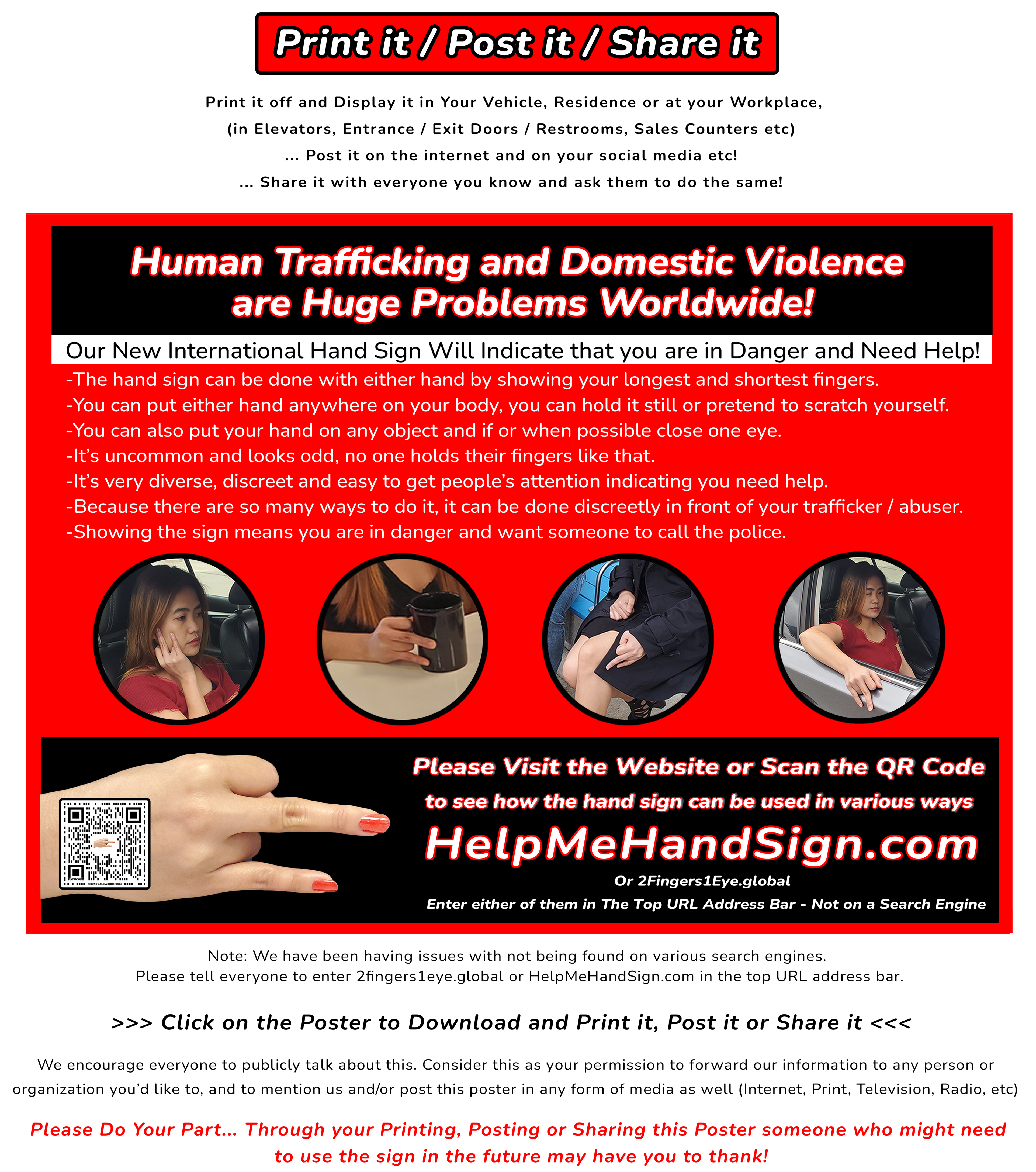 2 Fingers 1 Eye Poster