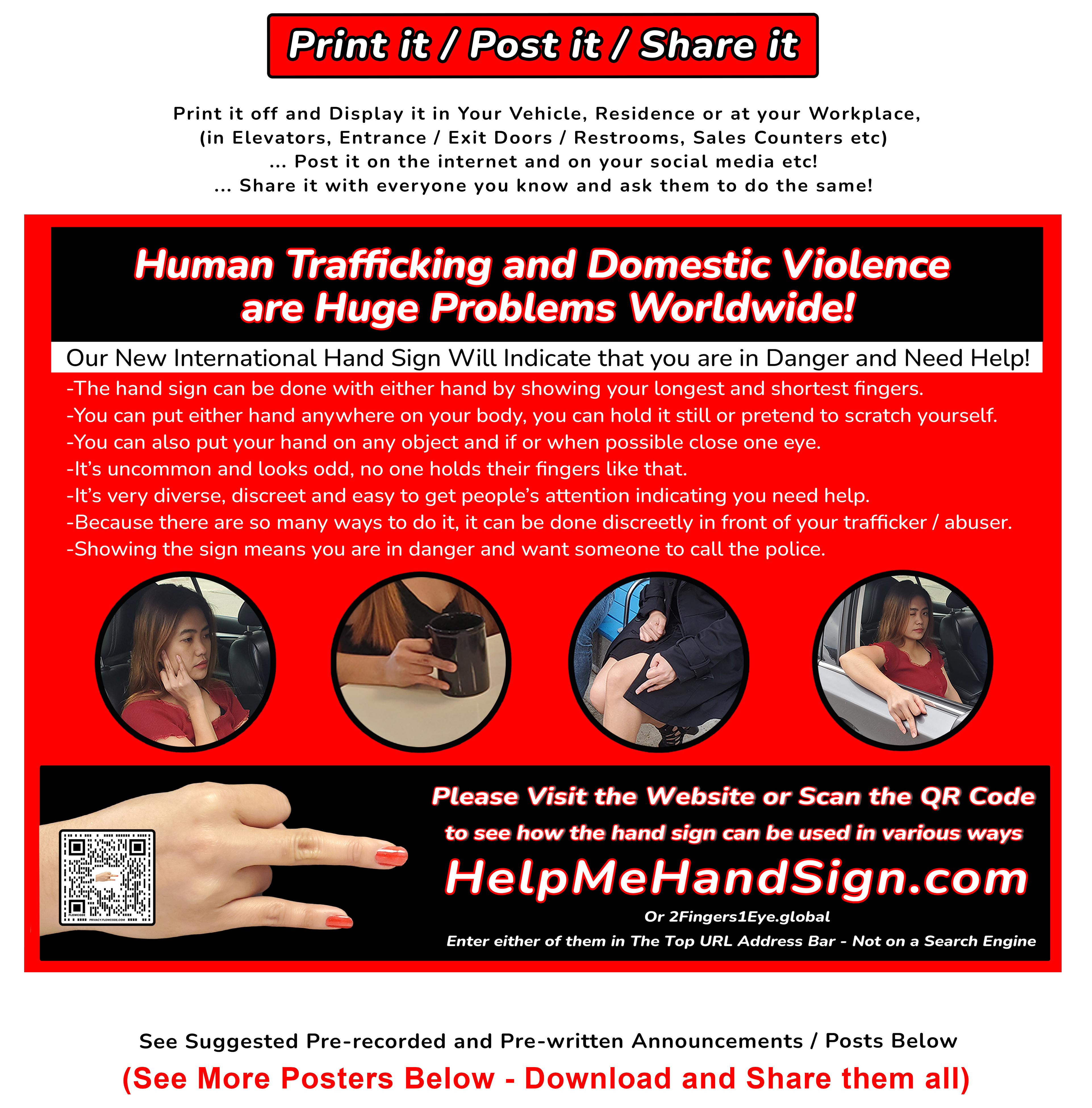 2 Fingers 1 Eye Poster