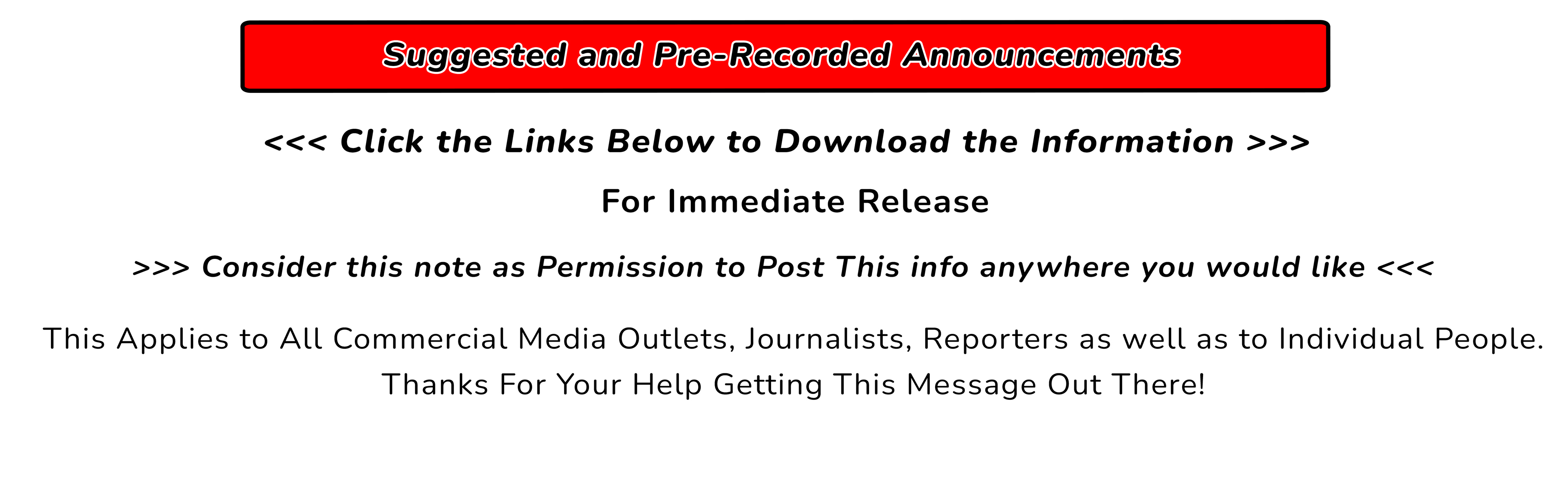 Suggested - Social Media Wording